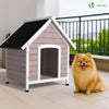 Niche pour Chien Extérieure en Bois 72x65x83cm gris - voonot.com