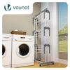 Sechoir a linge etendoir 4 niveaux 126x63x170cm gris-blanc - voonot.com