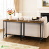 Console table style industriel en metal et MDF 75x24x75 cm Marron - voonot.com