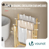 Porte serviettes sur pied en bambou 3 niveaux - voonot.com