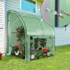 Serre de jardin hivernage murale adossee avec bache PE 300x100x180cm vert - voonot.com