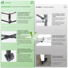 Tonnelle de jardin renforcée 3x3m pliable avec 4 parois et sac de transport a roulette blanche - voonot.com