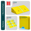 Lot de 2 Rampes de Trottoir en Polypropylene 25x27x13 cm Jaune