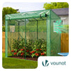 Serre de jardin Serre tomates avec porte et fenetres moustiquaire bache PE renforcee 135g/m2 200x77x170cm Vert - voonot.com