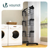 Sechoir a linge etendoir extensible 4 Niveaux 190x64x170cm noir-gris - voonot.com