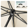 Parasol de jardin inclinable avec aeration et sac bandouliere 270cm beige - voonot.com