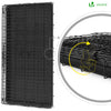 Cage pour chien pliable avec 2 portes verrouillable plateau amovible 122x75x81cm - voonot.com