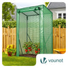 Serre de jardin Serre tomates avec grande porte enroulable bache PE renforcee 135g/m2 100x50x150cm Vert - voonot.com