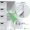 Meuble de salle de bain rangement 4 tiroirs 1 porte 82x55x30cm blanc - voonot.com