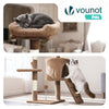 Arbre a chat 112cm multi niveaux Griffoir et niche Marron - voonot.com