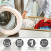 Panier a linge pliable 145L avec sac intérieur cadre bambou et couvercle beige - voonot.com