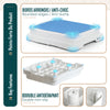 Marche pied antiderapant salle de bain empilable 50x40x10cm PP EVA bleu - voonot.com