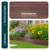 Bordure de jardin PE flexible 20M x 8 CM avec piquets marron - voonot.com