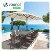 Parasol Jardin Double Aluminium 270 x 460 cm beige - voonot.com