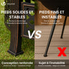 Brasero exterieur en metal avec grille, pare-etincelles tisonnier diametre 81cm noir - voonot.com