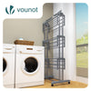 Sechoir a linge etendoir 4 niveaux 126x63x170cm gris - voonot.com