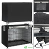 Cage pour chien pliable avec 2 portes verrouillable plateau amovible et housse de protection 107x70x78cm - voonot.com