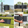 Brise vue occultant PVC 450g/m2 19cm x 140m Noir - voonot.com