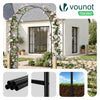 Lot de 4 Arche de jardin pour plantes grimpantes 140x37x240cm en metal Noir - voonot.com