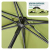 Parasol de jardin inclinable avec aeration et sac bandouliere 270cm vert olive - voonot.com