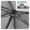 Parasol de jardin inclinable avec aeration et sac bandouliere 270cm gris - voonot.com