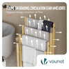 Porte serviettes sur pied en bambou 4 niveaux - voonot.com