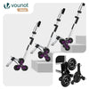 Chariot de courses pliable monte escalier aluminium noir - voonot.com