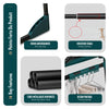 Etendoir a linge telescopique pliable extensible ailes hautes 284x55x122cm metal noir - voonot.com