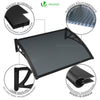 Auvent de porte marquise 100x80 cm en Polycarbonate anti UV Anthracite - voonot.com