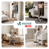 Marche pied pliable en acier portable 3 hauteurs reglables plateforme antiderapante 38x26cm blanc - voonot.com
