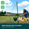 Kit cloture filet a poules PE avec piquets 12m vert - voonot.com