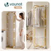 Sechoir a linge vertical tour etendoir pliable 4 niveaux 99x69x175.5 cm style bois blanc - voonot.com