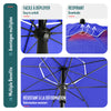 Parasol de jardin 2m avec ancrage sol et sac de transport Bleu - voonot.com