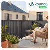 Clôture en canisse PVC 100x500cm Anthracite - voonot.com