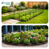 Lot de 10 Clotures de Jardin Decorative en Metal 33x61 cm Noir