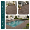Lot de 16 dalles clipsables exterieures 30x30cm en Composite WPC Marron - voonot.com