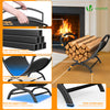 Range Buche Support a bois 40.5x32x33cm en Metal noir - voonot.com