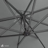 Parasol deporte inclinable Premium carre avec housse protection 3x3m Roma Gris - voonot.com