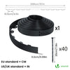 Bordure de jardin PVC flexible 20m avec piquets noir - voonot.com