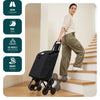 Chariot de courses pliable monte escalier style oxford noir - voonot.com