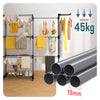 Sechoir a linge etendoir extensible 4 Niveaux 190x64x170cm noir-gris - voonot.com