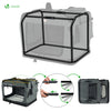 Sac transport pliable chien chat caisse cage portable 82x60x60cm gris - voonot.com
