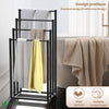 Porte serviettes sur pied autoportant 4 niveaux noir - voonot.com