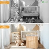 Panier a linge en bambou rectangulaire double compartiments avec couvercle 100L - voonot.com