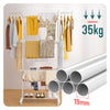 Sechoir a linge etendoir renforce 4 niveaux 125x62x173cm blanc - voonot.com