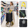 Chariot de courses pliable avec siege Jaune - voonot.com