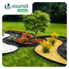 Bordure de jardin PE flexible 40m avec piquets noir