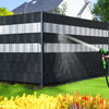 Brise vue occultant PVC 450g/m2 19cm x 140m Noir - voonot.com