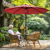 Parasol inclinable 2.70 x 2.40m avec housse de protection rouge - voonot.com
