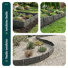 Lot de 175 pcs Bordure de jardin imitation pierre facile a installer 26.7m gris - voonot.com